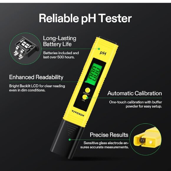VIVOSUN Digital pH and TDS Meter Kits, 0.01pH High Accuracy Pen Type pH Meter - Picture 2 of 6
